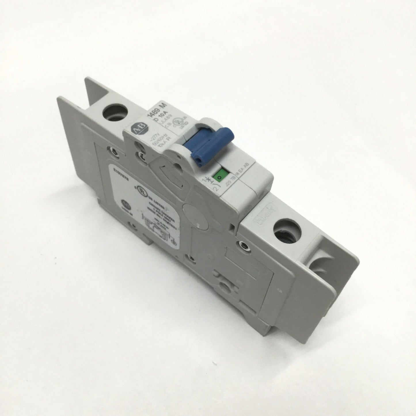 Used Allen Bradley 1489-M1D100 Miniature Circuit Breaker 1-Pole, 10A, 277VAC, D Curve