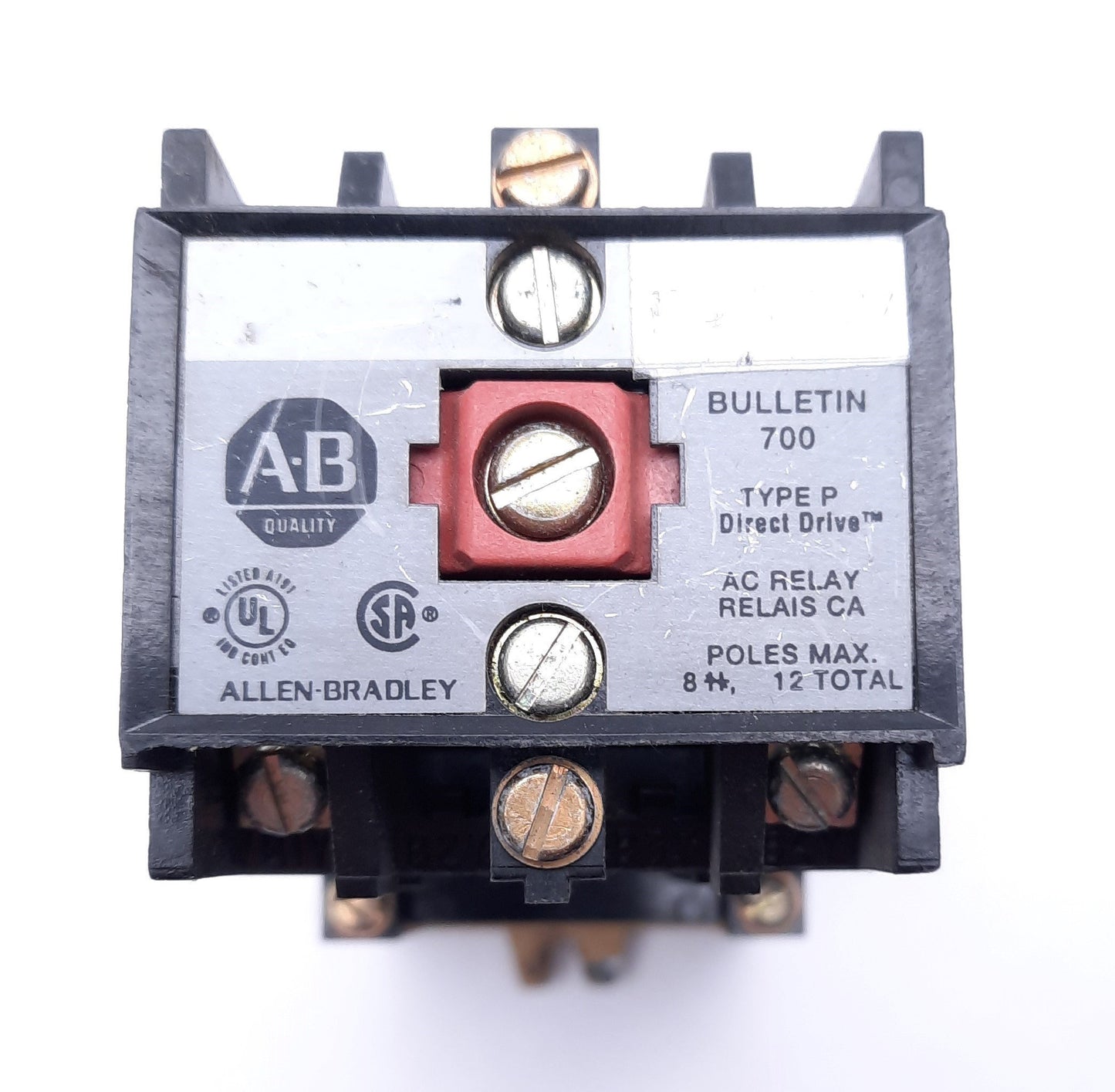 Used Lot of 2 Allen-Bradley 700-P800A1 Series B AC Relays, 110-120V Coil Voltage