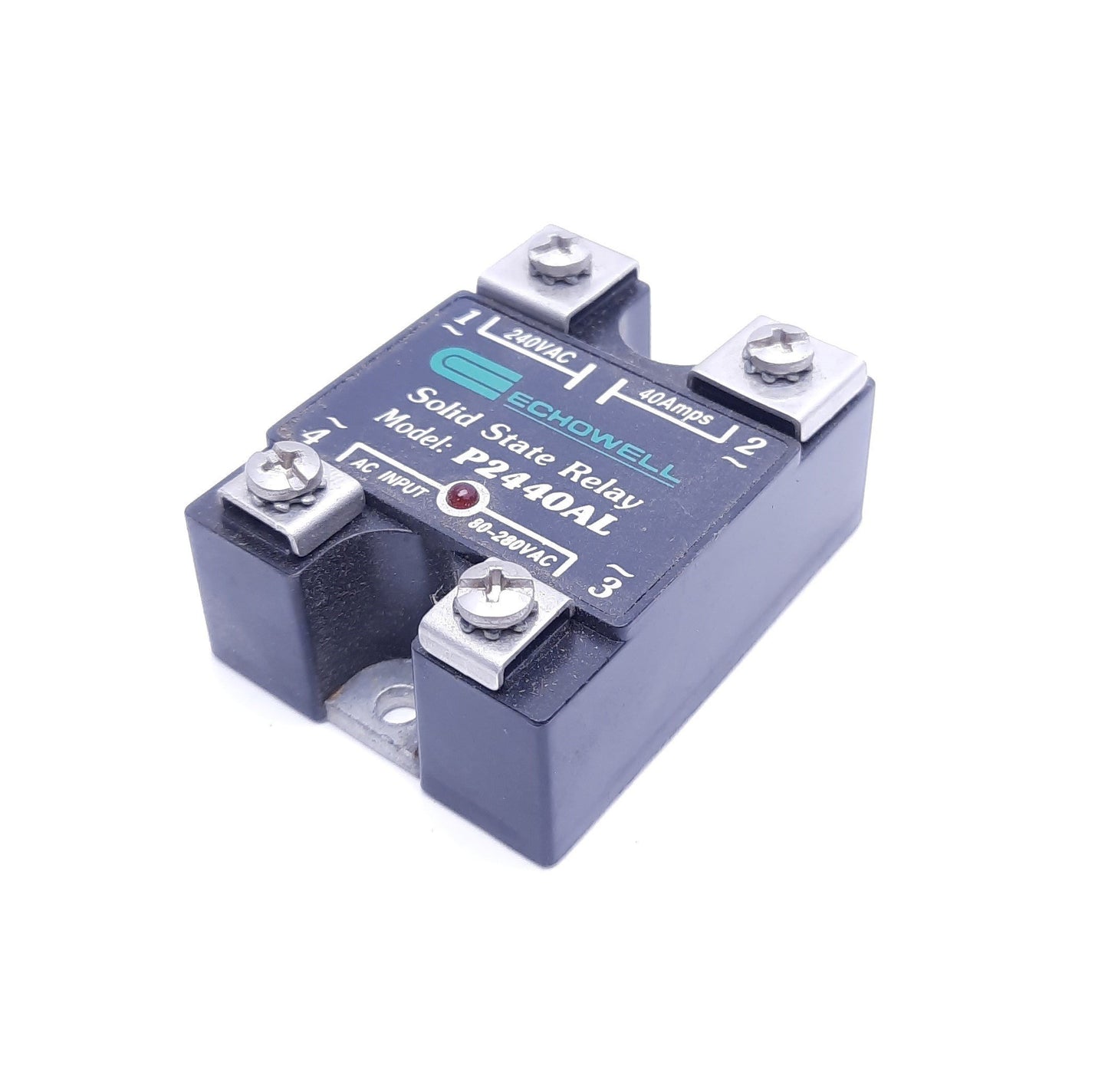 Used Echowell Model P2440AL Solid State Relay, 240VAC Control, 80-280VAC 40A Output