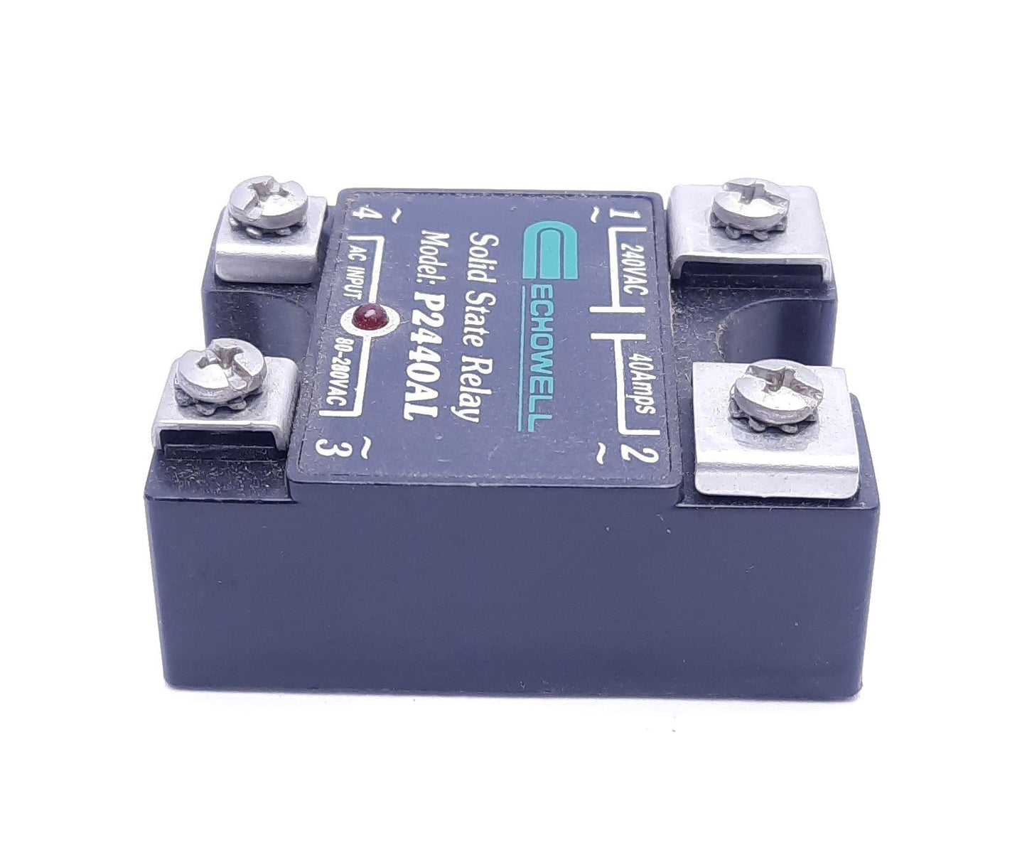 Used Echowell Model P2440AL Solid State Relay, 240VAC Control, 80-280VAC 40A Output