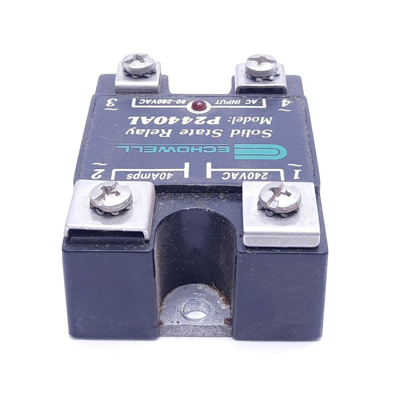 Used Echowell Model P2440AL Solid State Relay, 240VAC Control, 80-280VAC 40A Output