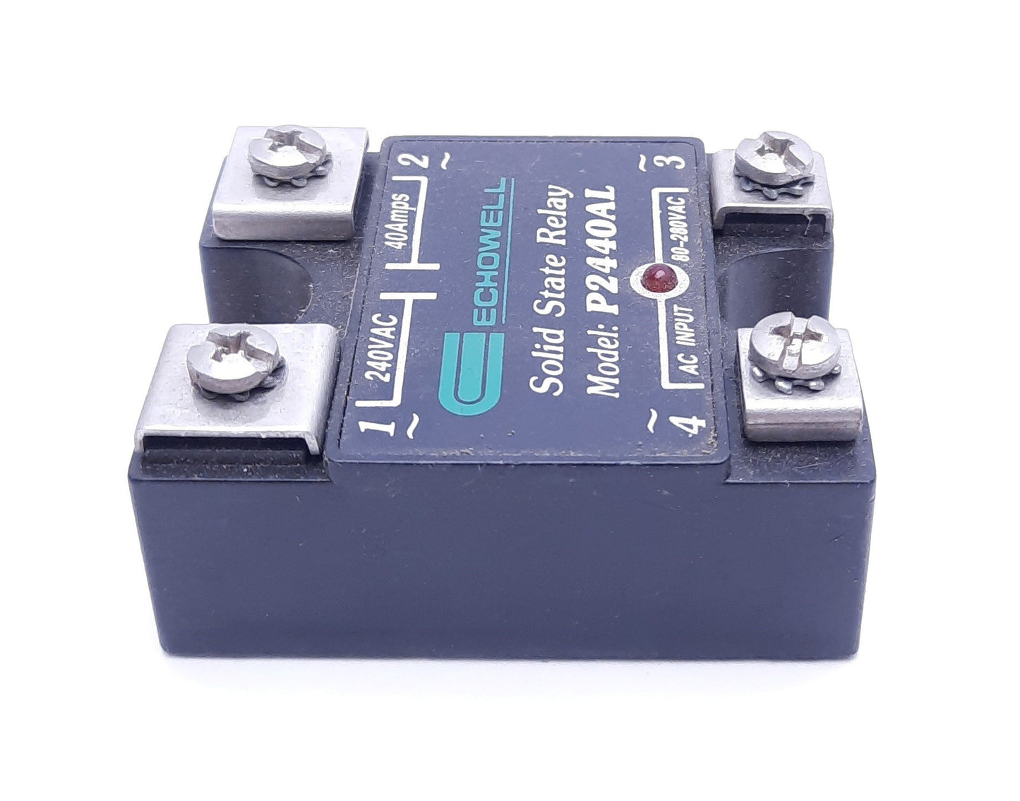 Used Echowell Model P2440AL Solid State Relay, 240VAC Control, 80-280VAC 40A Output