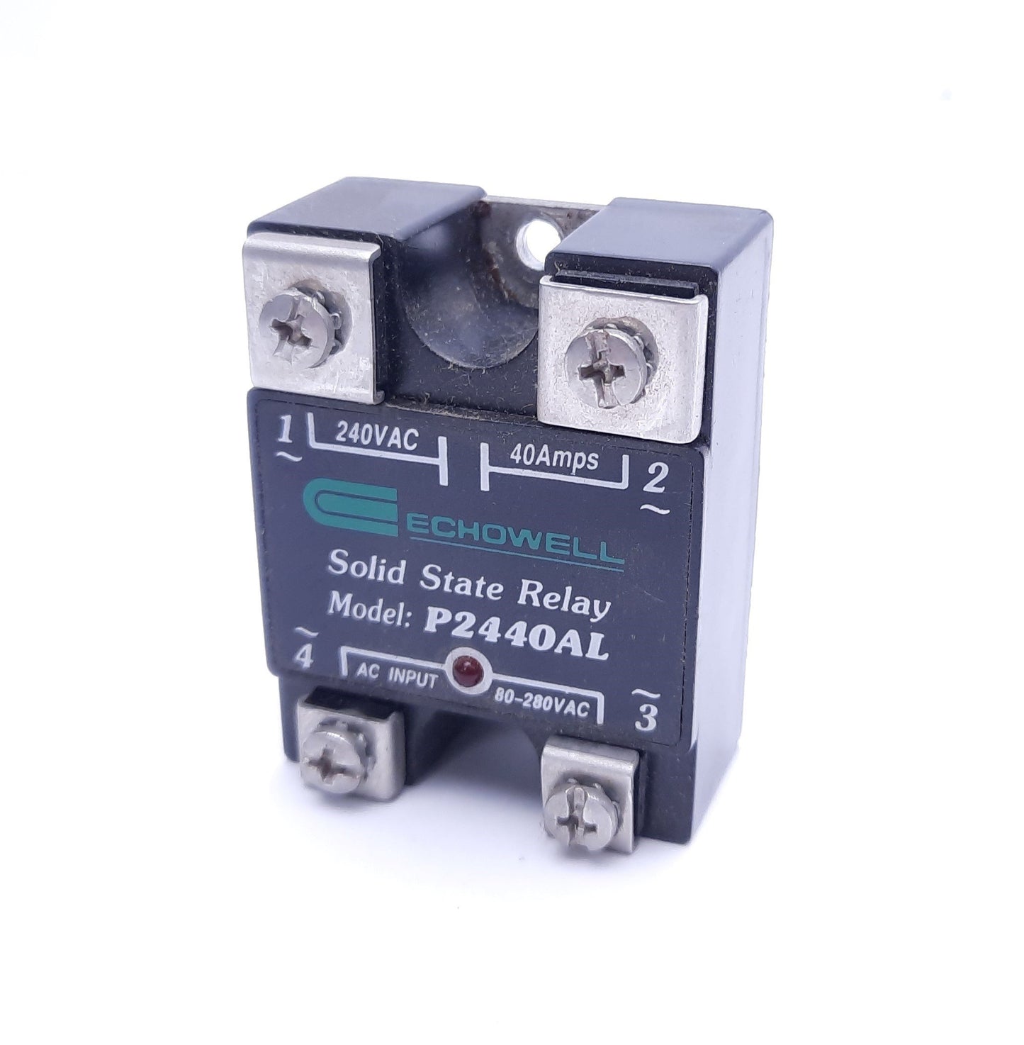 Used Echowell Model P2440AL Solid State Relay, 240VAC Control, 80-280VAC 40A Output