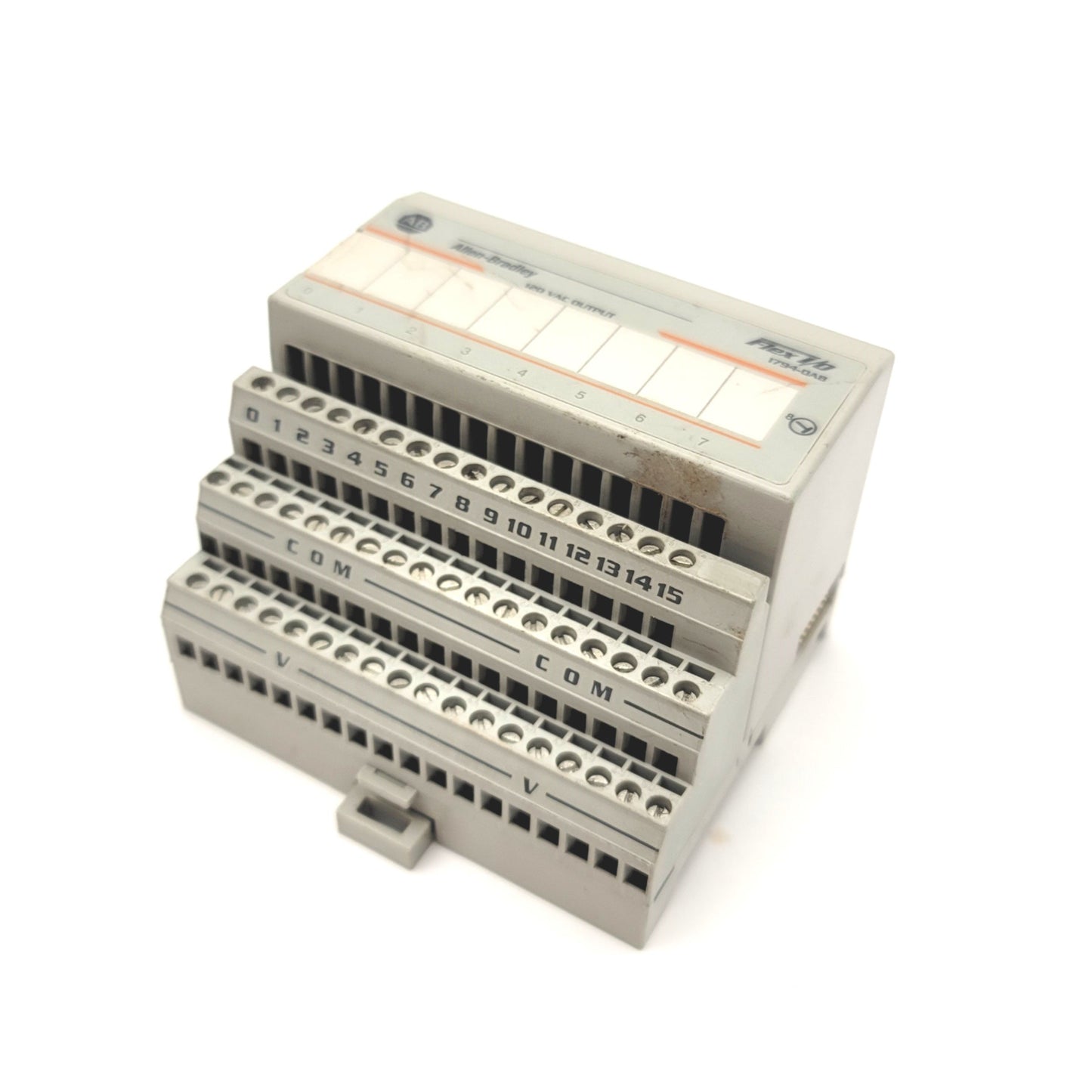 Used Allen Bradley 1794-OA8/A Flex I/O Module, 120VAC 50/60Hz, 8-Point, 4A, With Base
