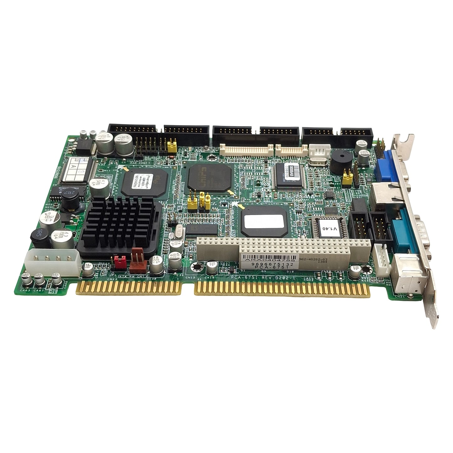 Used Advantech PCA-6751 Single Board Computer, Intel 266MHz MMX, 64MB RAM, PICMG1.0