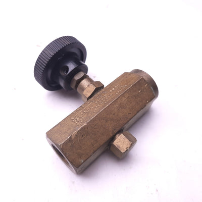 Used Deltrol F20B PNEU-TROL Flow Control Valve, 1/4" NPT, Female to Female