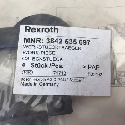 New Lot of 12 Bosch Rexroth 3842535697 EcoFlow Pallet Corner Pieces, Black Plastic