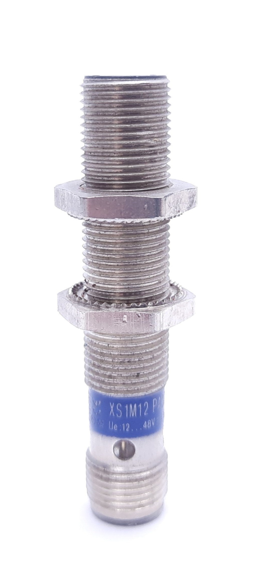 Used Telemecanique XS 1M12 PA370D Cylindrical Inductive Proximity Sensor, 12-48 VDC