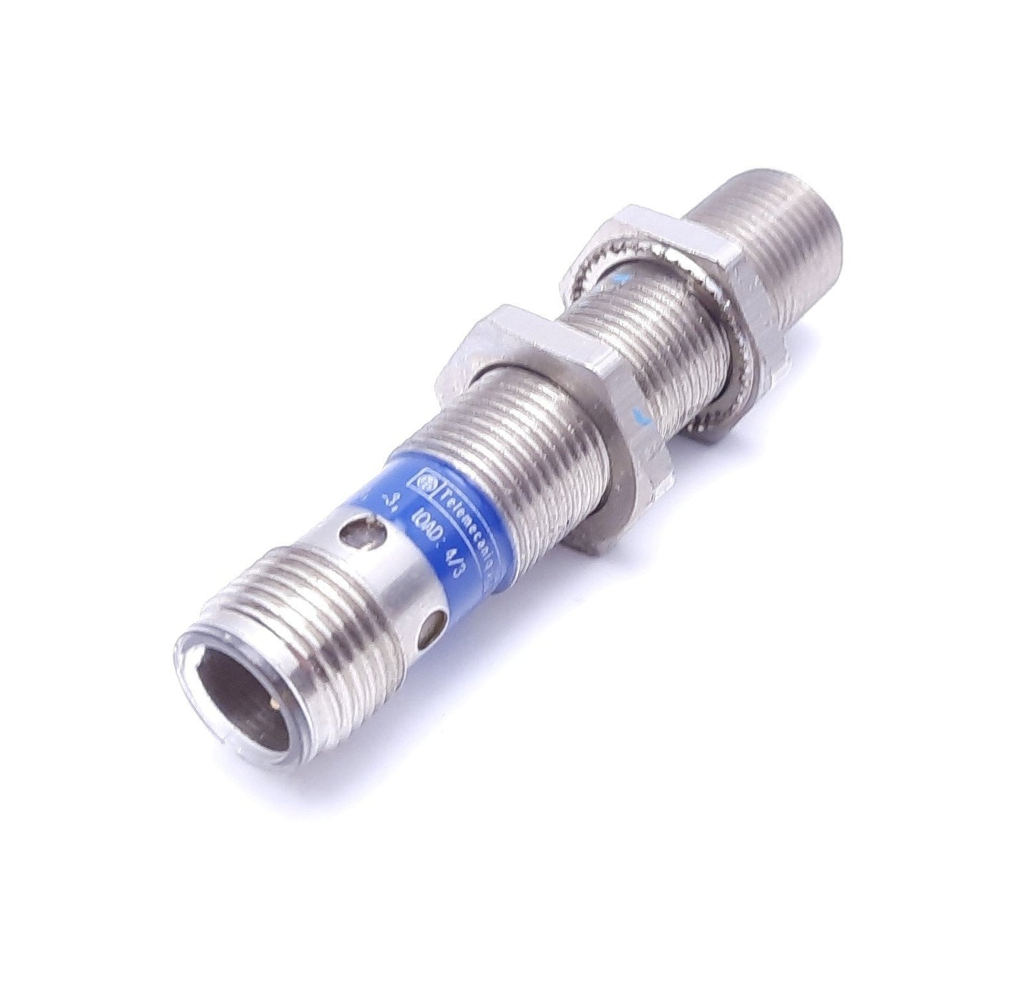 Used Telemecanique XS 1M12 PA370D Cylindrical Inductive Proximity Sensor, 12-48 VDC