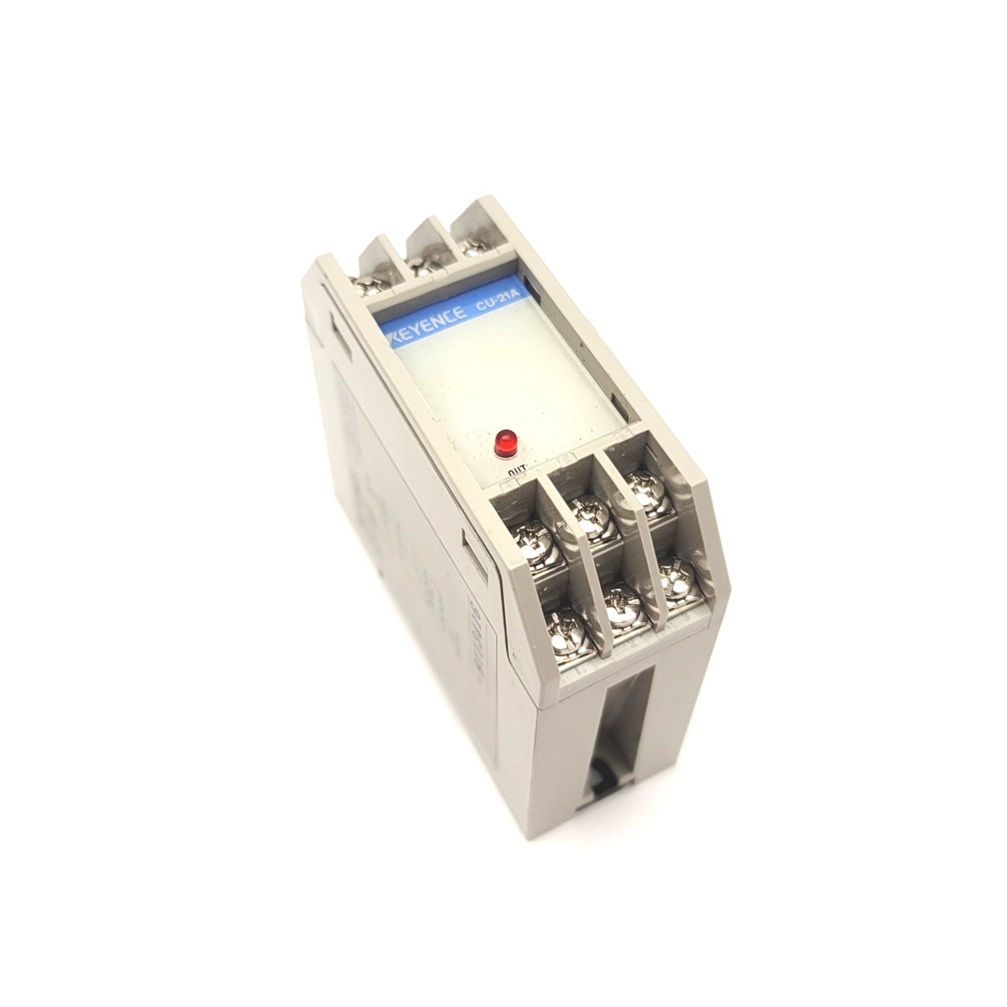 Used Keyence CU-21A Photoelectric Control Unit, DIN Rail Mount, 2 Inputs, 12VDC Out