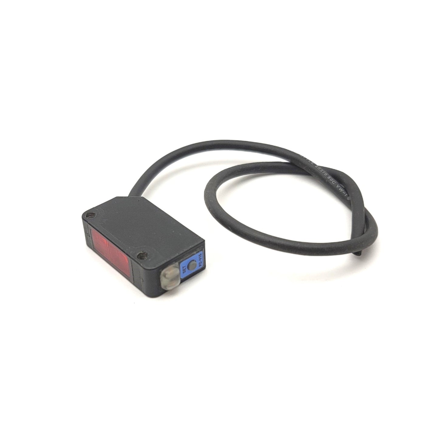 Used Keyence PZ-V15 Photoelectric Sensor, 10" Cable, 5-100mm Detecting, 12-24VDC