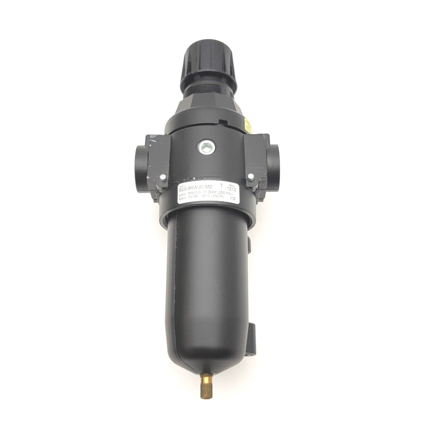 Used Parker B20-06WJC/M2 Filter Regulator, 3/4"NPT, 40 Micron, 0-125PSIG, 150°F Max