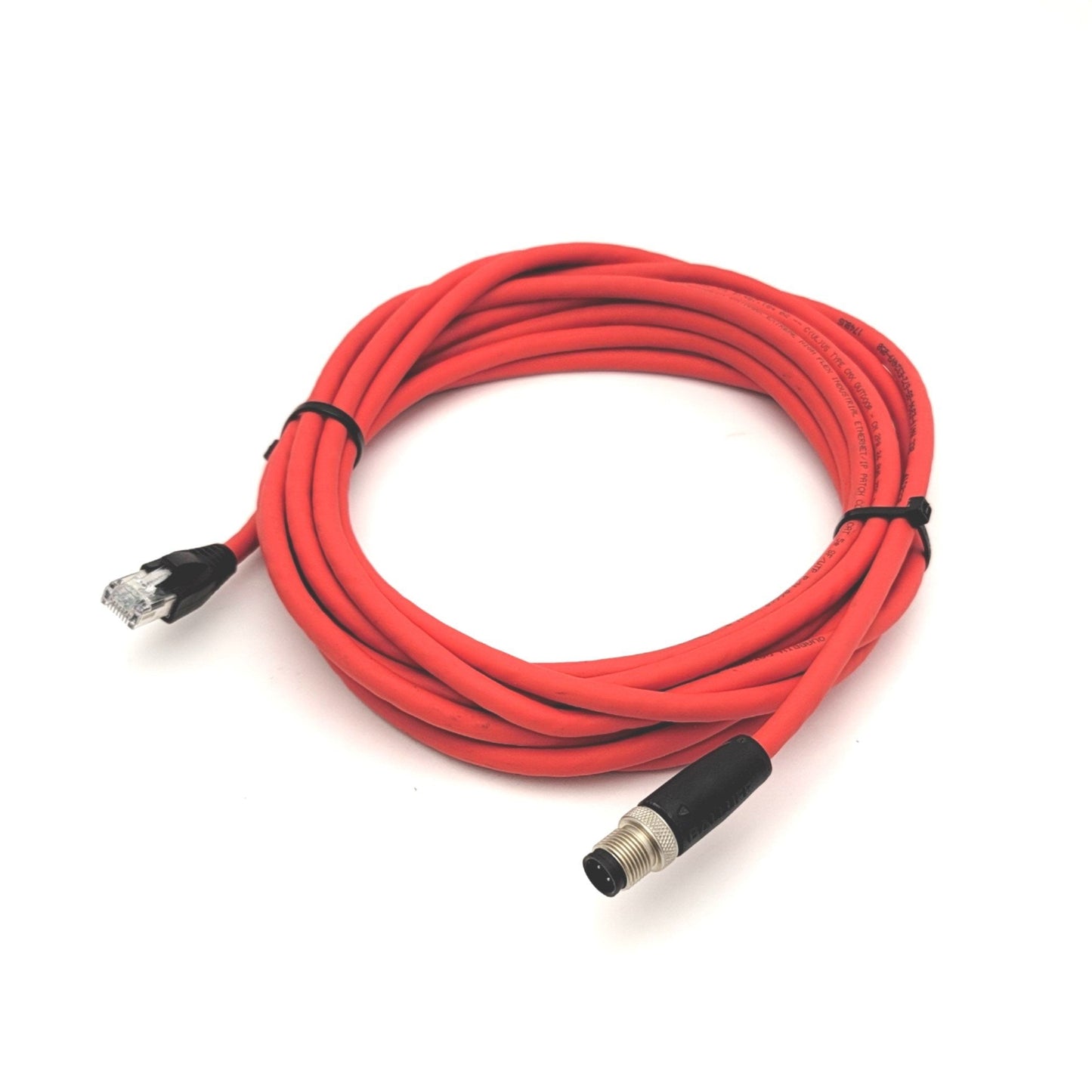 Used BALLUFF BCC M414-E894-8G-672-ES24N9-050 Double Ended Cordset M12 To RJ45 5 Meter