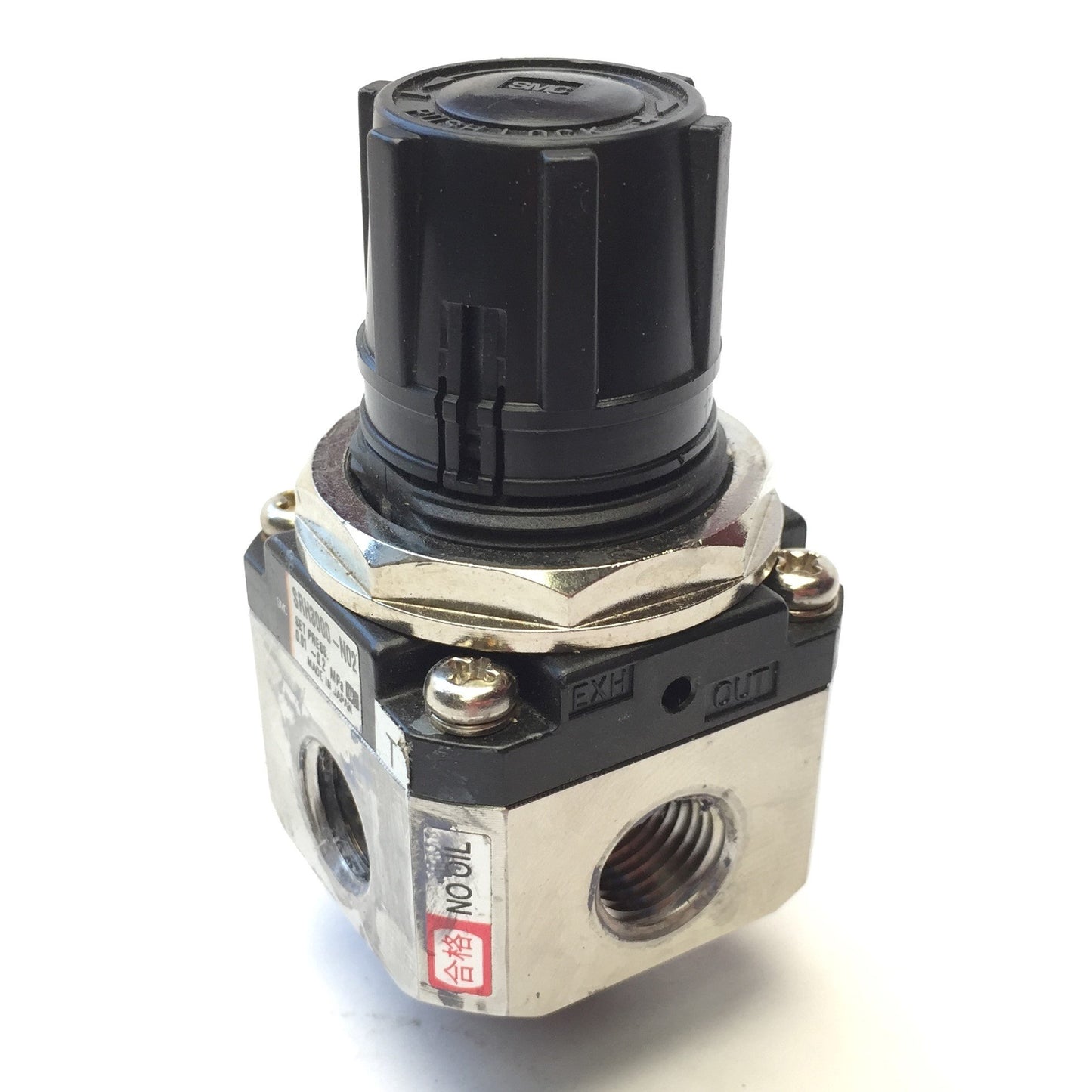 Used SMC SRH3000-N02 Clean Air Stainless Steel SS Regulator, 0.01-0.2MPa, 1/4" NPT
