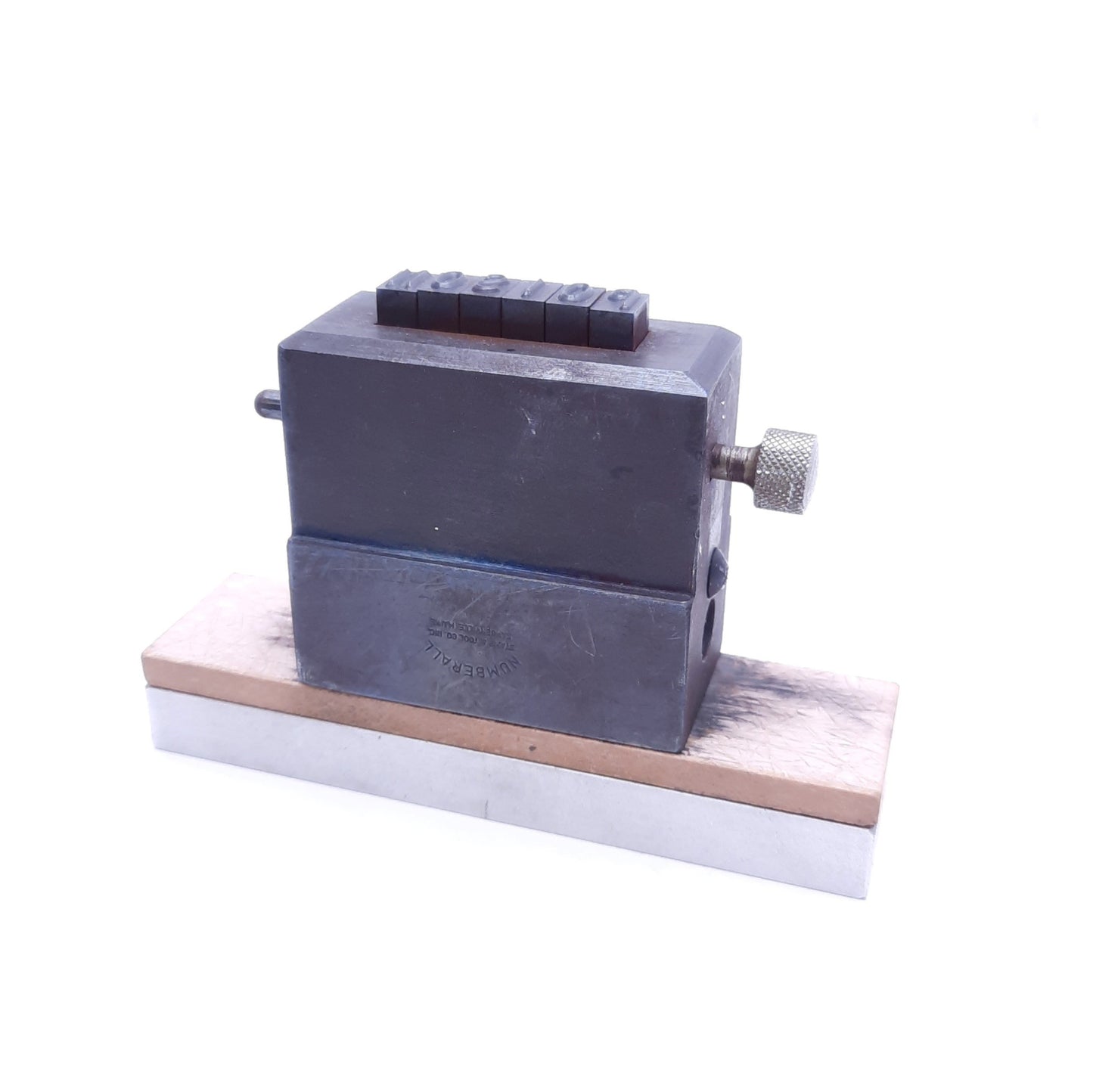 Used Numberall 223P-6-1/4 Flatheaded Interchangeable Metal Stamper, 6 Character Slots
