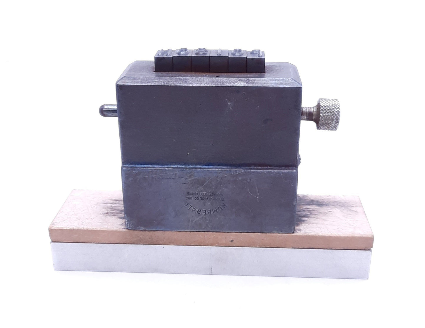Used Numberall 223P-6-1/4 Flatheaded Interchangeable Metal Stamper, 6 Character Slots
