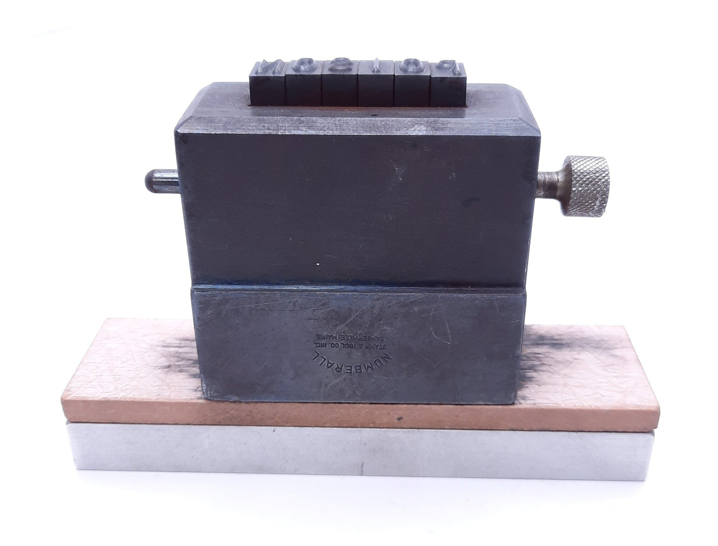 Used Numberall 223P-6-1/4 Flatheaded Interchangeable Metal Stamper, 6 Character Slots