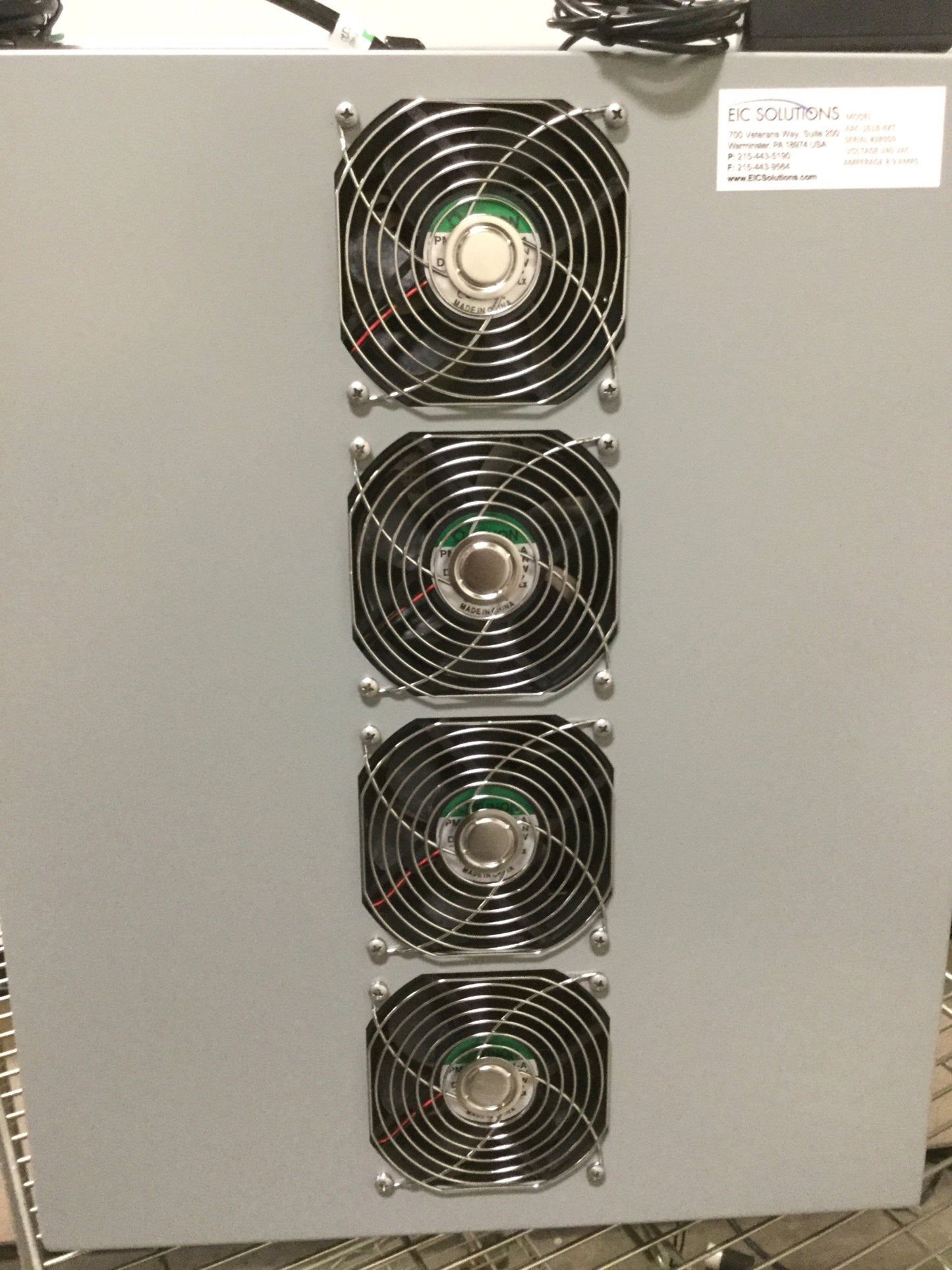 Used EIC AAC-161B-4XT Enclosure Cooling 3500BTU Thermoelectric Air Conditioner 240VAC