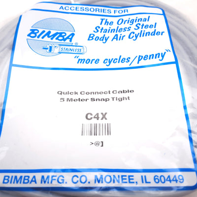 New Bimba C4X Quick Connect Cable, Length: 5m, Snap Tight 3-Pin Female