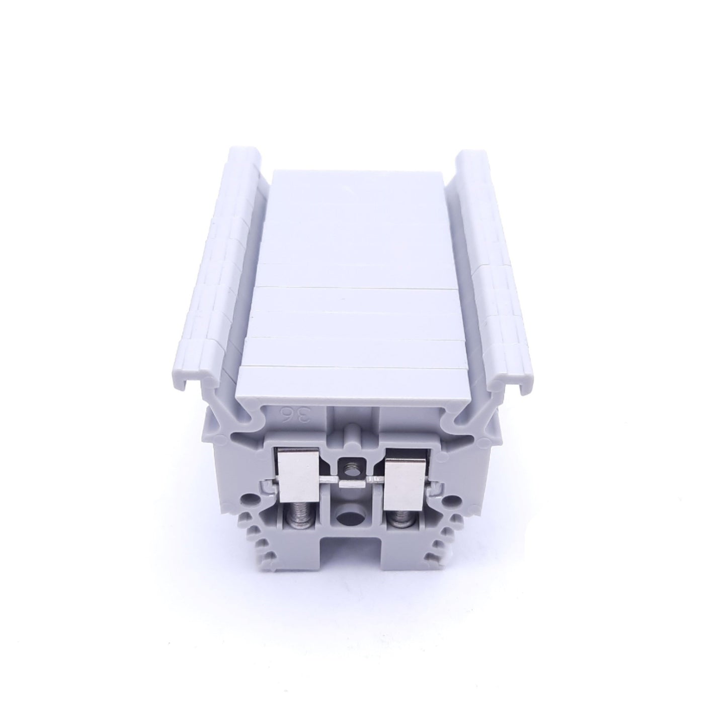 Used Lot of 10 Sprecher & Schuh V7-W4 Terminal Blocks, Gray, 600V, 30A, DIN Rail
