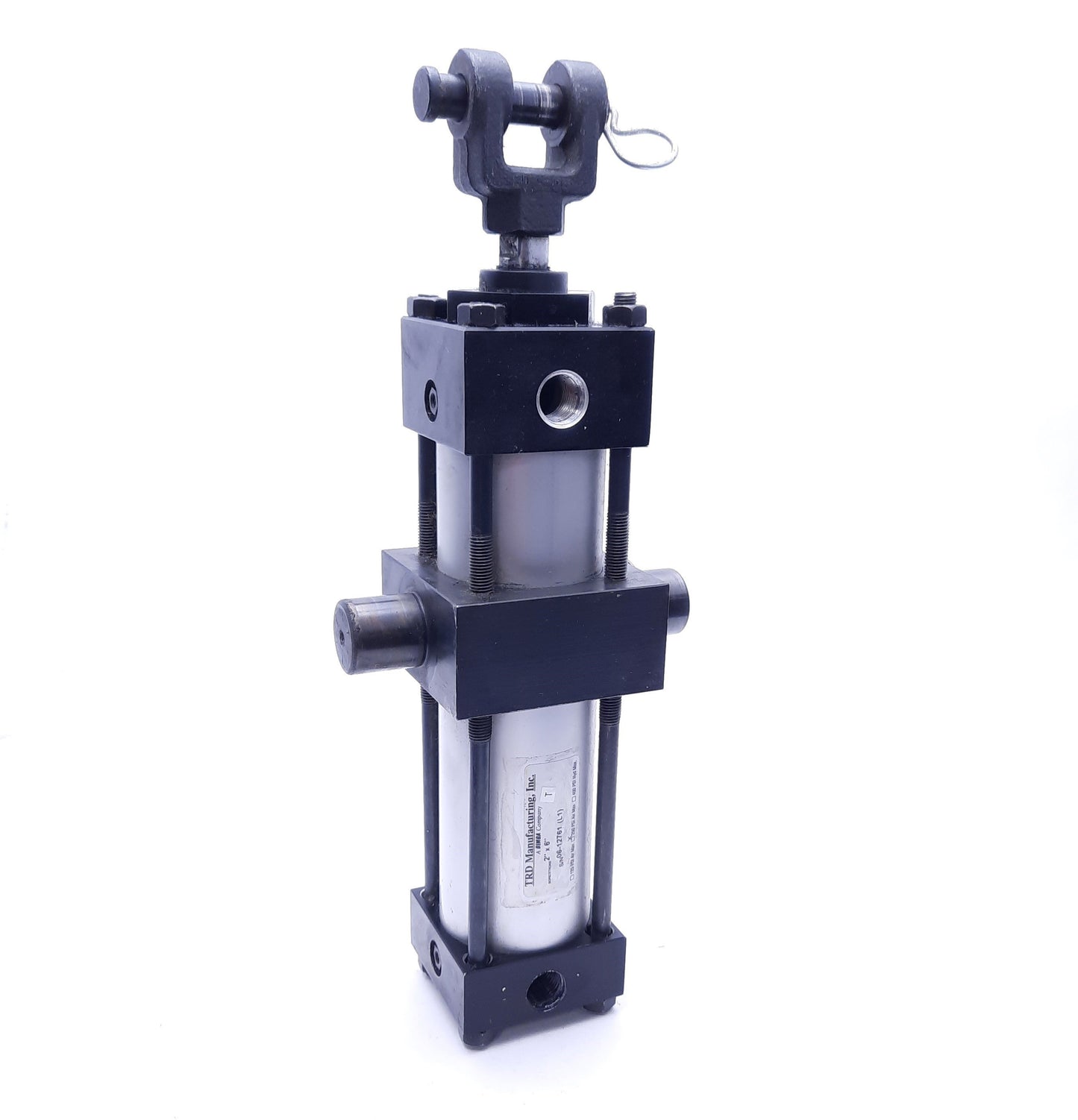 Used TRD (Bimba) 06-12761 Pneumatic Cylinder, 2" x 6" Bore/Stroke, 250 PSI, 3/8" NPT