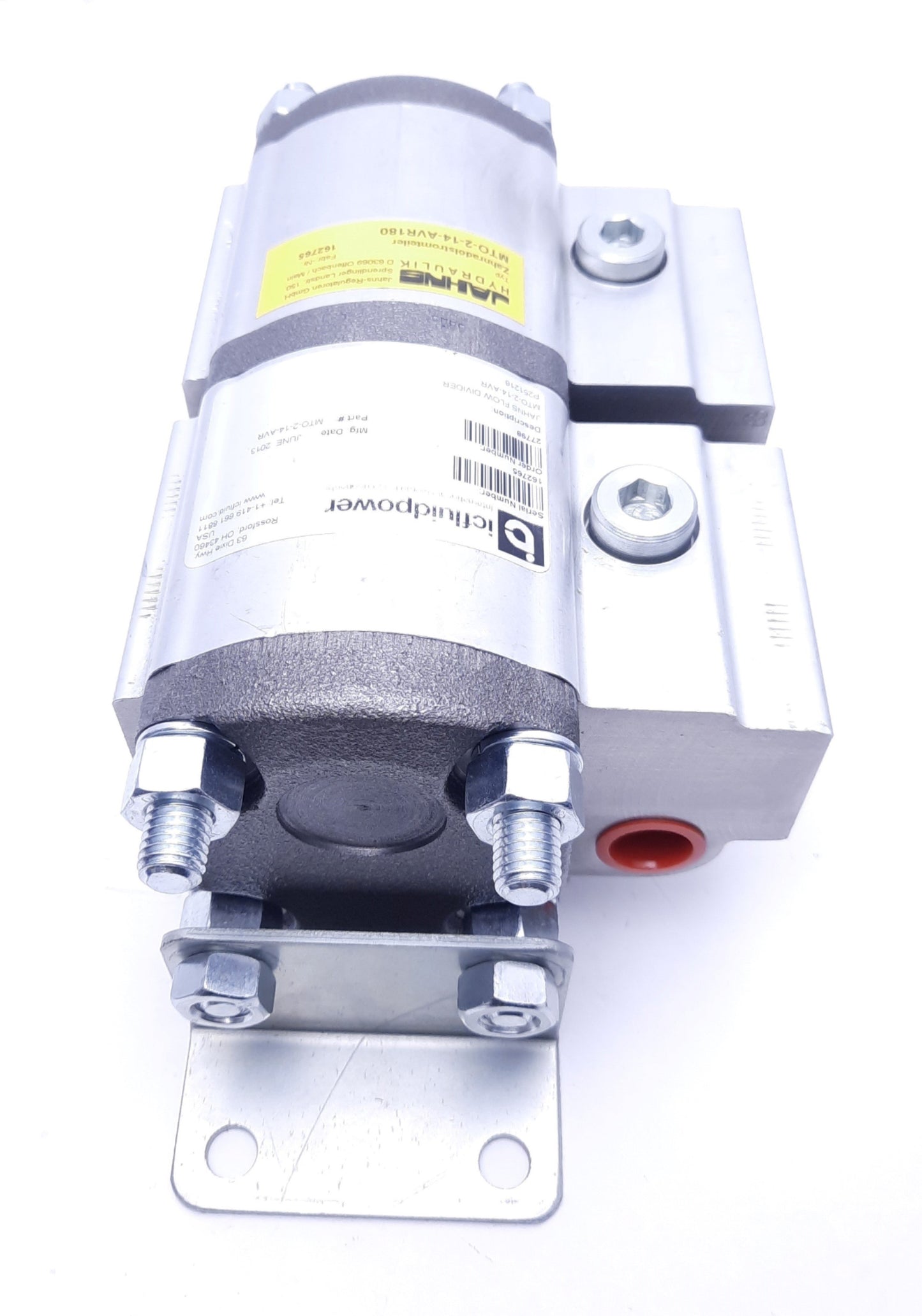 New Jahns Hydraulik MTO-2-14-AVR180 Flow Divider, 2 Section Divider, 14 cm³/rev