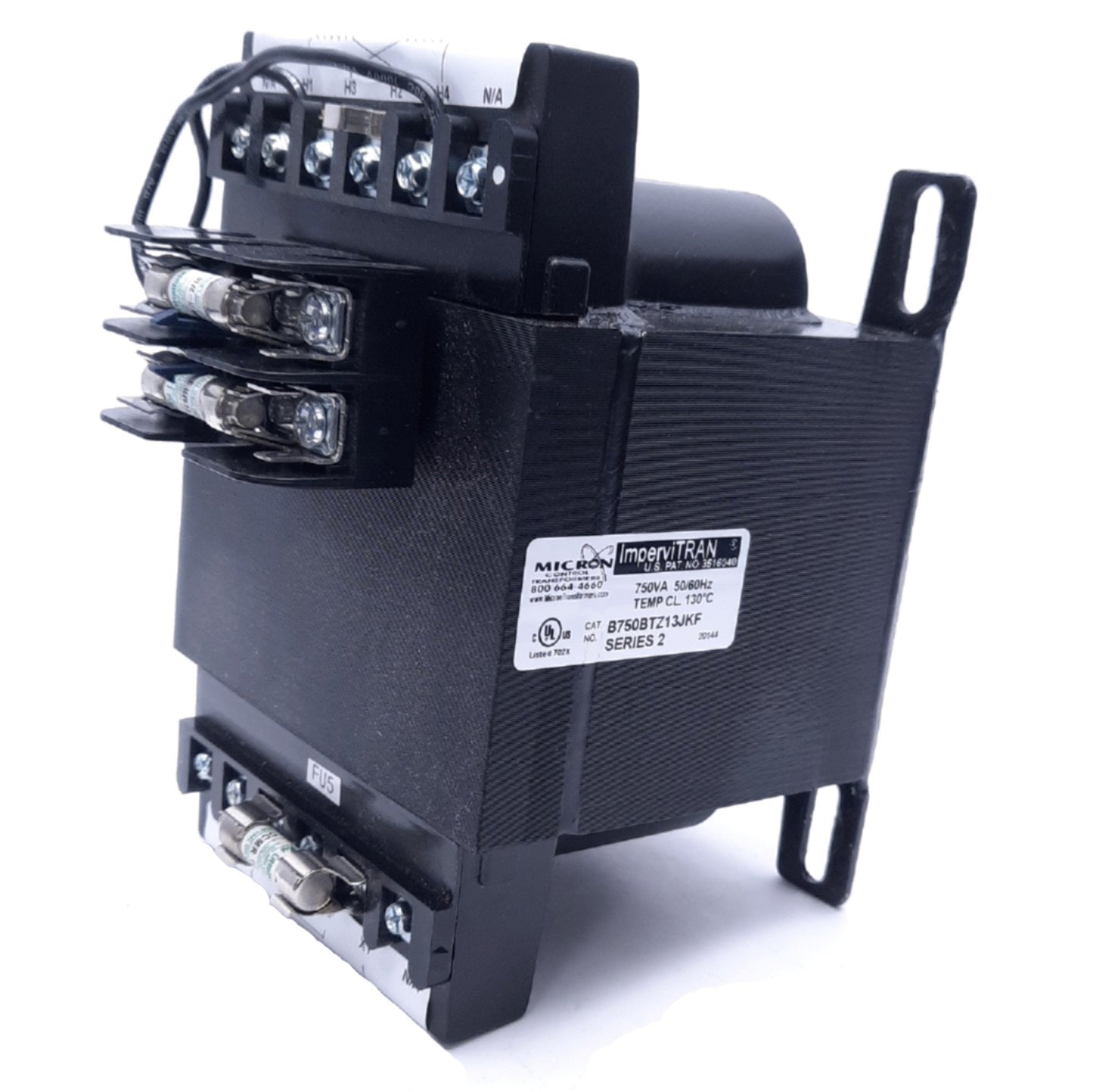 Used Micron ImperviTRAN B750BTZ13JKF Series 2 Industrial Control Transformer, 750 VA