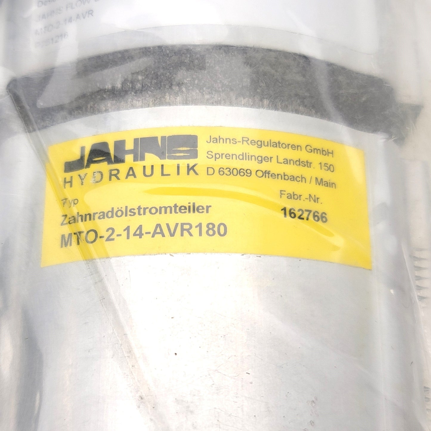 New Jahns Hydraulik MTO-2-14-AVR Flow Divider 2 Section, 14 cm³/Rev, 130-280 bar