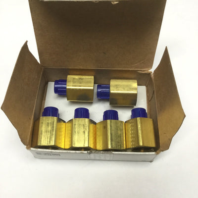 New – Open box Lot of 6 Parker 6-2 RA-B Brass Pipe Reducing Adapter Fitting 3/8" x 1/8" NPT
