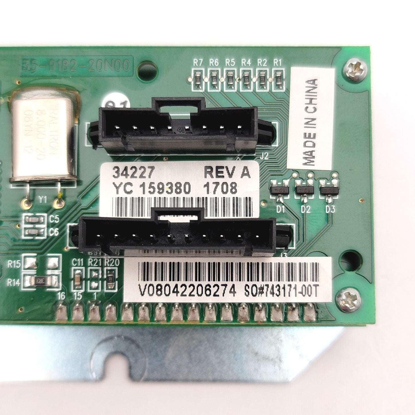 Used Zebra 34227 Rev A LCD Display Assembly With Bracket R110 140 170 220 Xi-III Plus