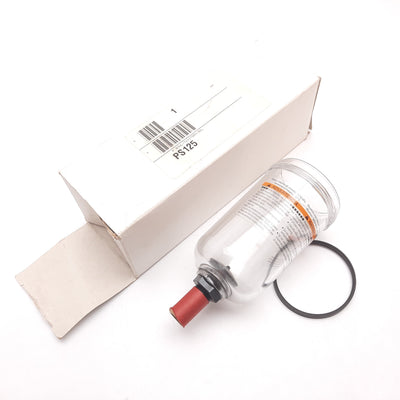 New – Open box Parker PS125 Pneumatic Filter Poly Bowl, Pressure: 150psi Max, Twist Drain