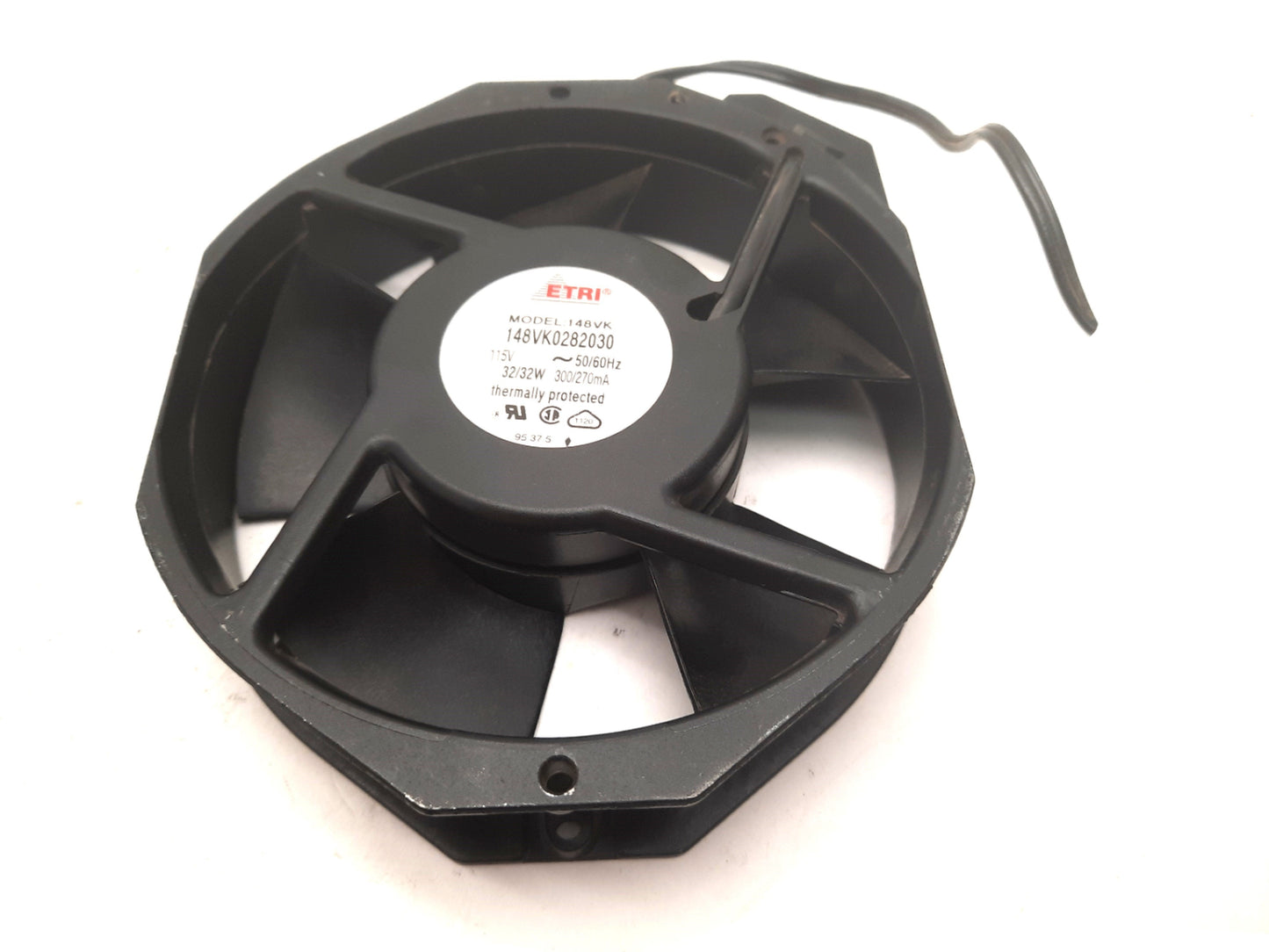Used ETRI 148VK0282030 Thermally Protected Fan 115VAC 32W, CFM 252, 182x150x38mm