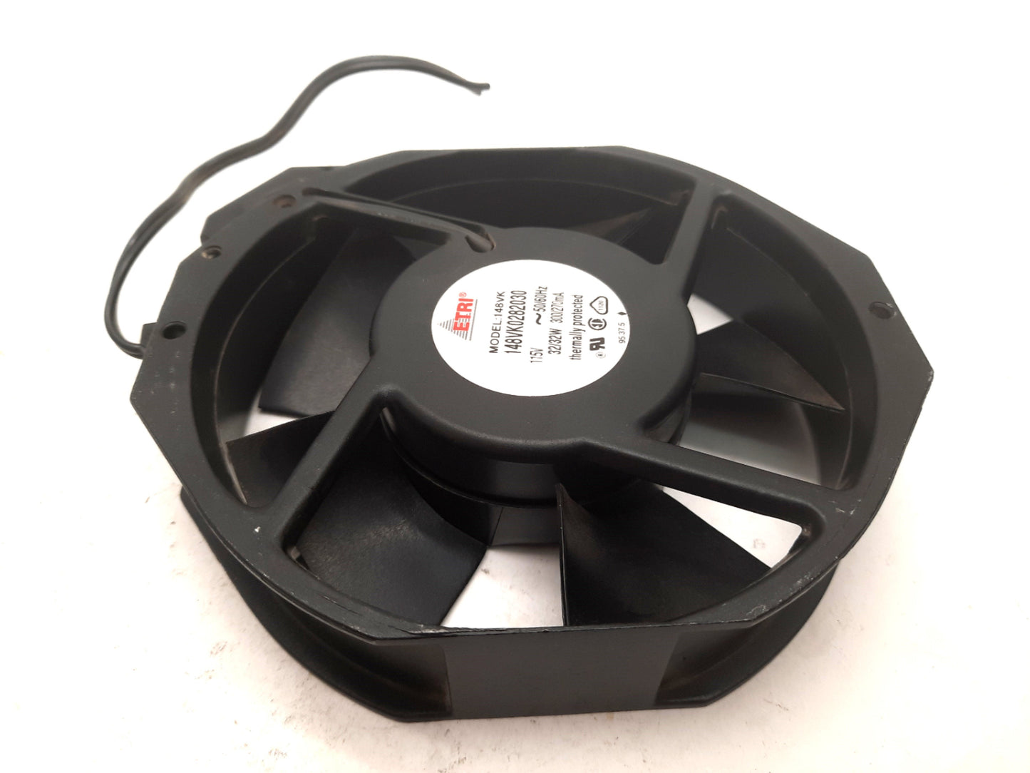 Used ETRI 148VK0282030 Thermally Protected Fan 115VAC 32W, CFM 252, 182x150x38mm