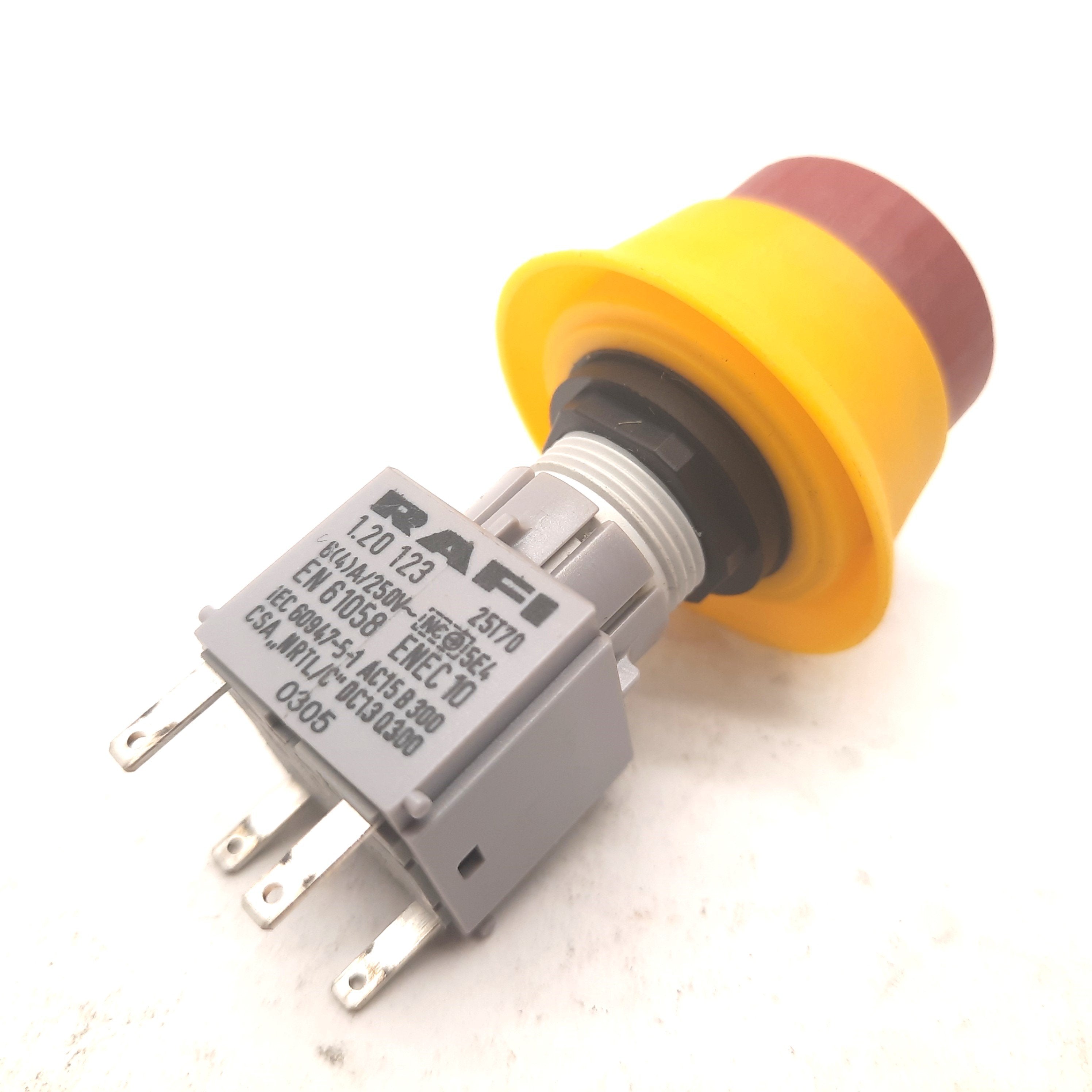 Estop Rotating Rafi Rafi 1.30.074.821/0000 E-Stop 25T70 NC Contact RAFIX 16 Round Collar ...