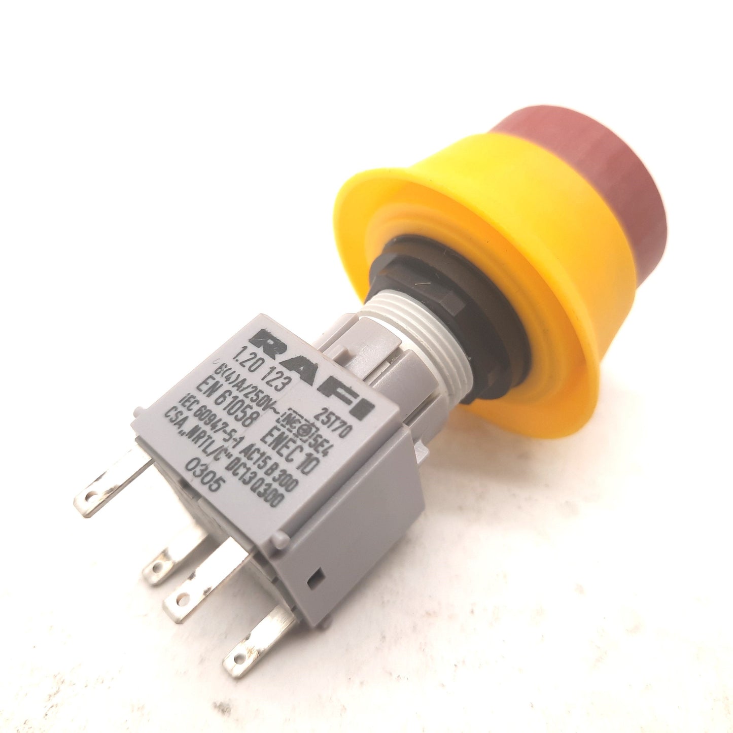 Used Rafi 1.30.074.821/0000 E-Stop 25T70 NC Contact RAFIX 16 Round Collar