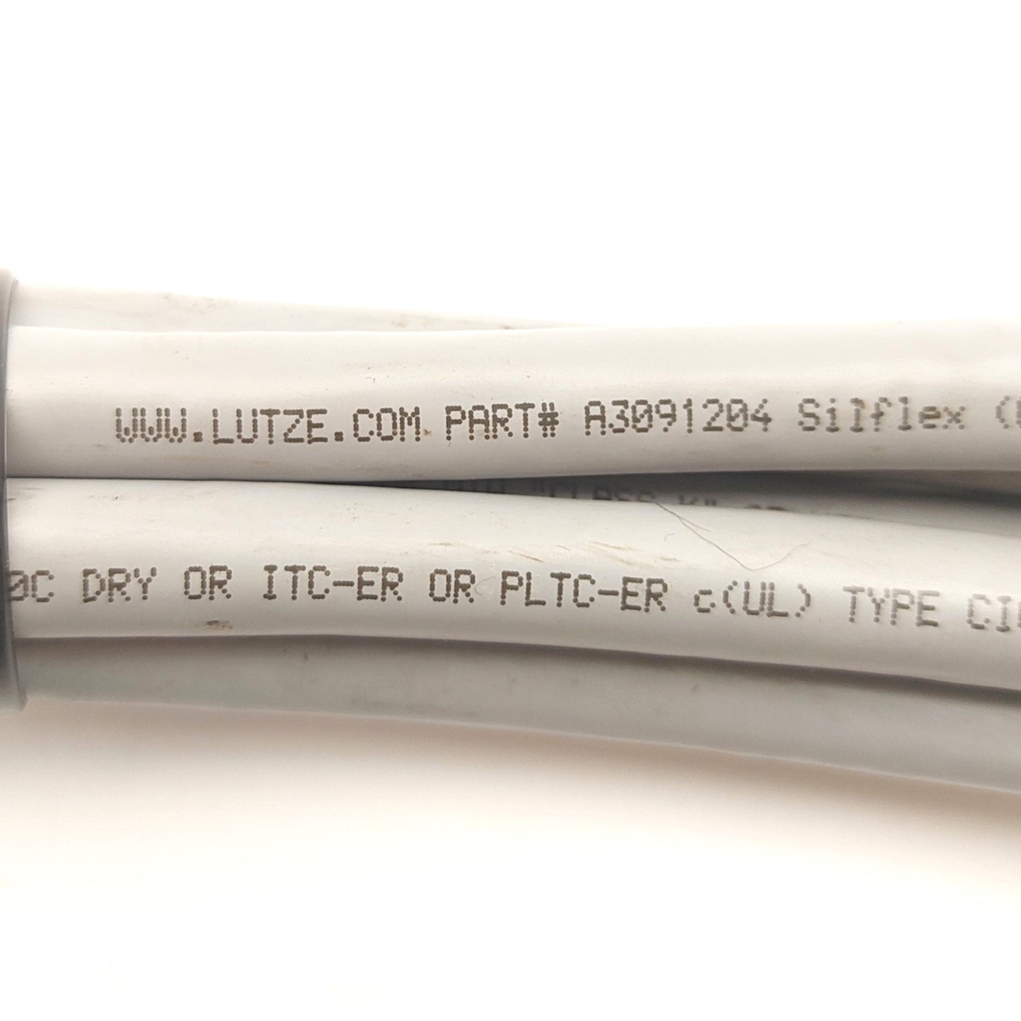 Used Lutze A3091204 Silflex Multi Conductor Flex Cable, 4 Conductor, 12AWG, 600V, 23'