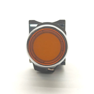 Used Allen Bradley 800FM-LF0 Illuminated Flush Push Button 1x 800F-X10 NO Contact 24V