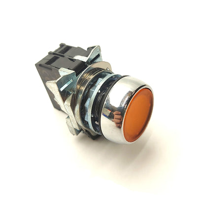 Used Allen Bradley 800FM-LF0 Illuminated Flush Push Button 1x 800F-X10 NO Contact 24V