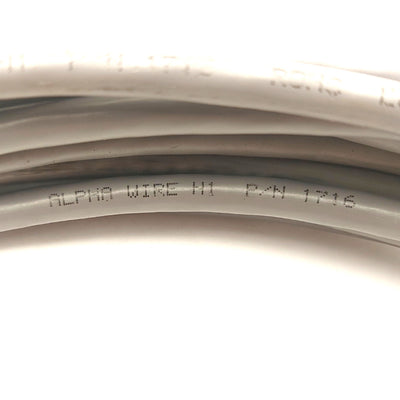 Used Alpha Wire 1716 Signal Wire, 5x 20AWG Conductor, 4.4 Twists/ft, 600V, 40' Long