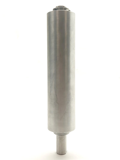 Used Aluminum Ball Bearing Roller, Ø2 x 8", Single End Mount M10 x 1.5 Thread