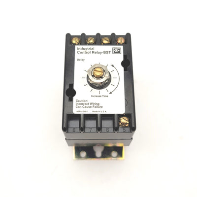 Used Cutler-Hammer 1253C29G20 BST-ON On Delay Timer Relay, 0.1-30 Sec, 120V, 0.7A