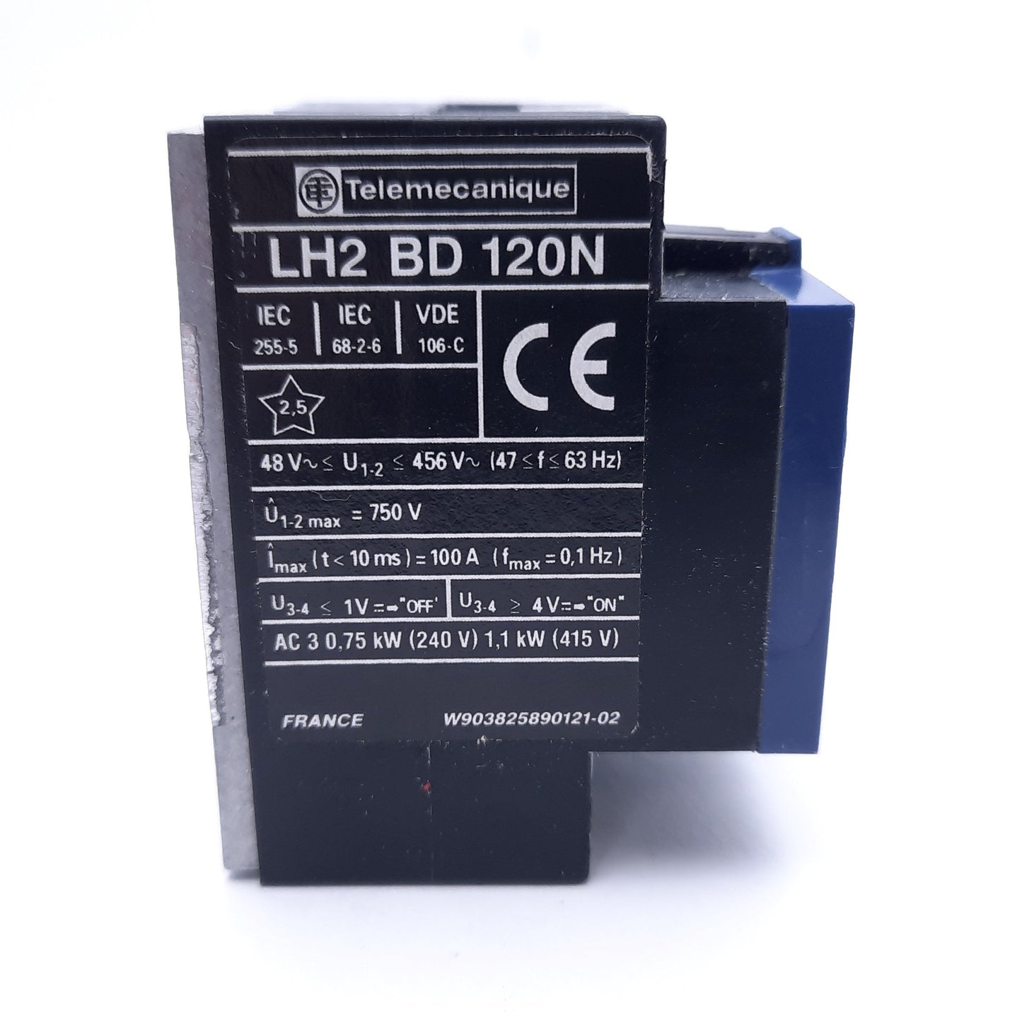 Used Telemecanique LH2 BD 120 N Solid State Relay, 4-32VDC Coil Voltage, 415VAC, 12A
