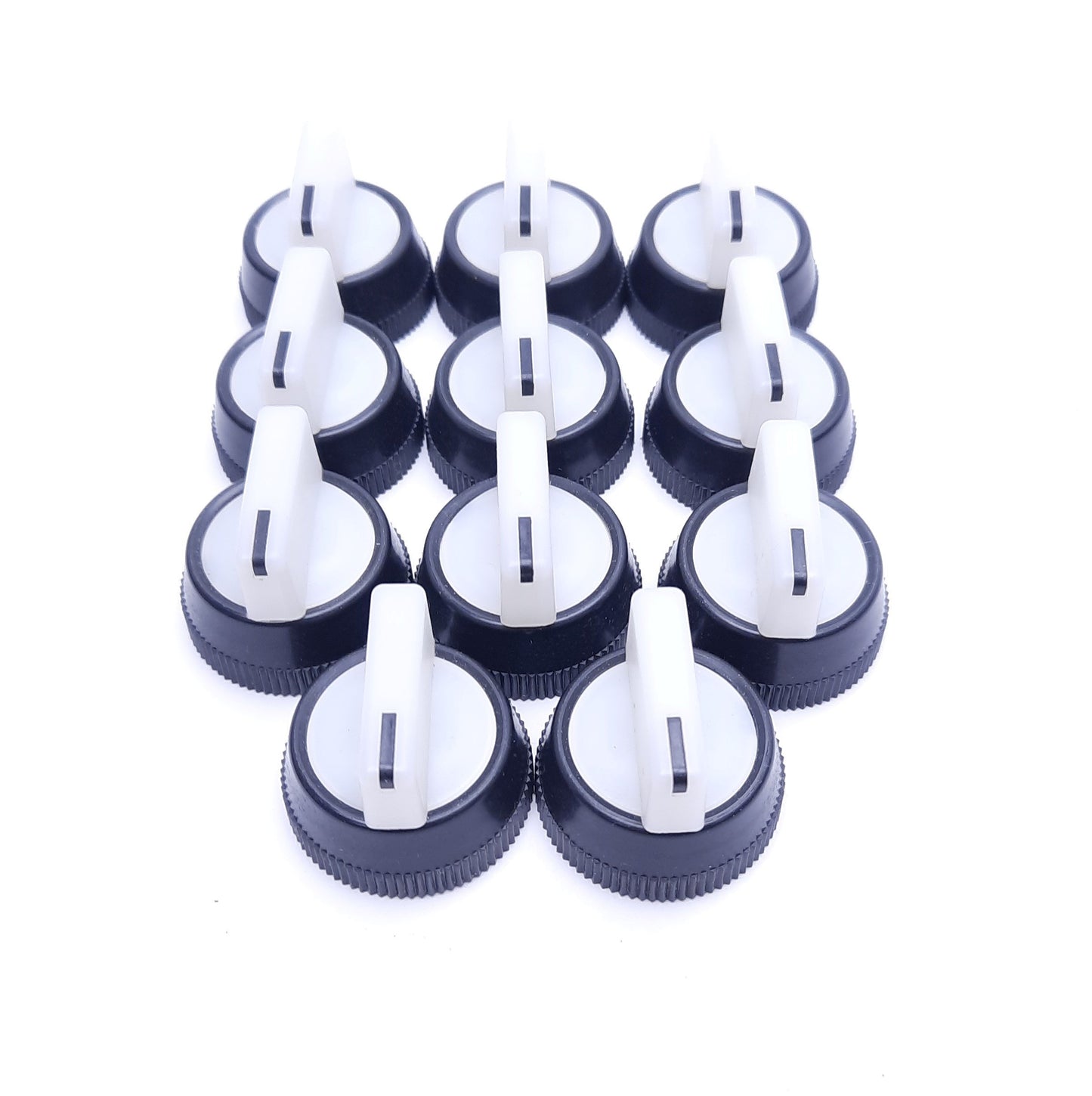 Used Lot of 11 Clear White Plastic Selector Switches/Actuators, M30x1.5 Thread