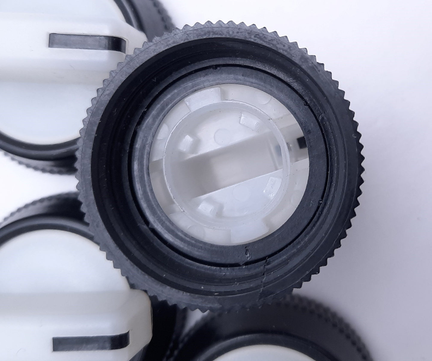 Used Lot of 11 Clear White Plastic Selector Switches/Actuators, M30x1.5 Thread