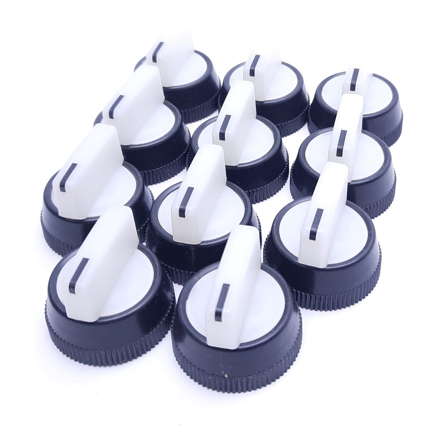 Used Lot of 11 Clear White Plastic Selector Switches/Actuators, M30x1.5 Thread