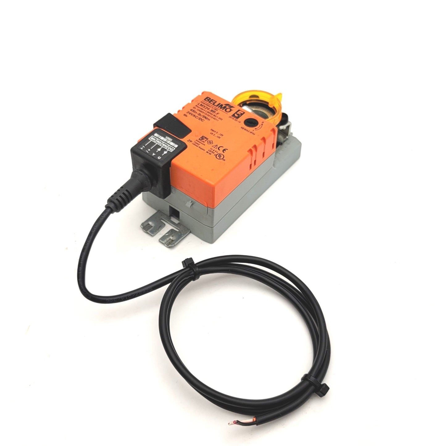 Used BELIMO LMX24-SR-F Damper Actuator 45in-lbs (5Nm) 24VAC/DC, 8x8mm Shaft, 95°