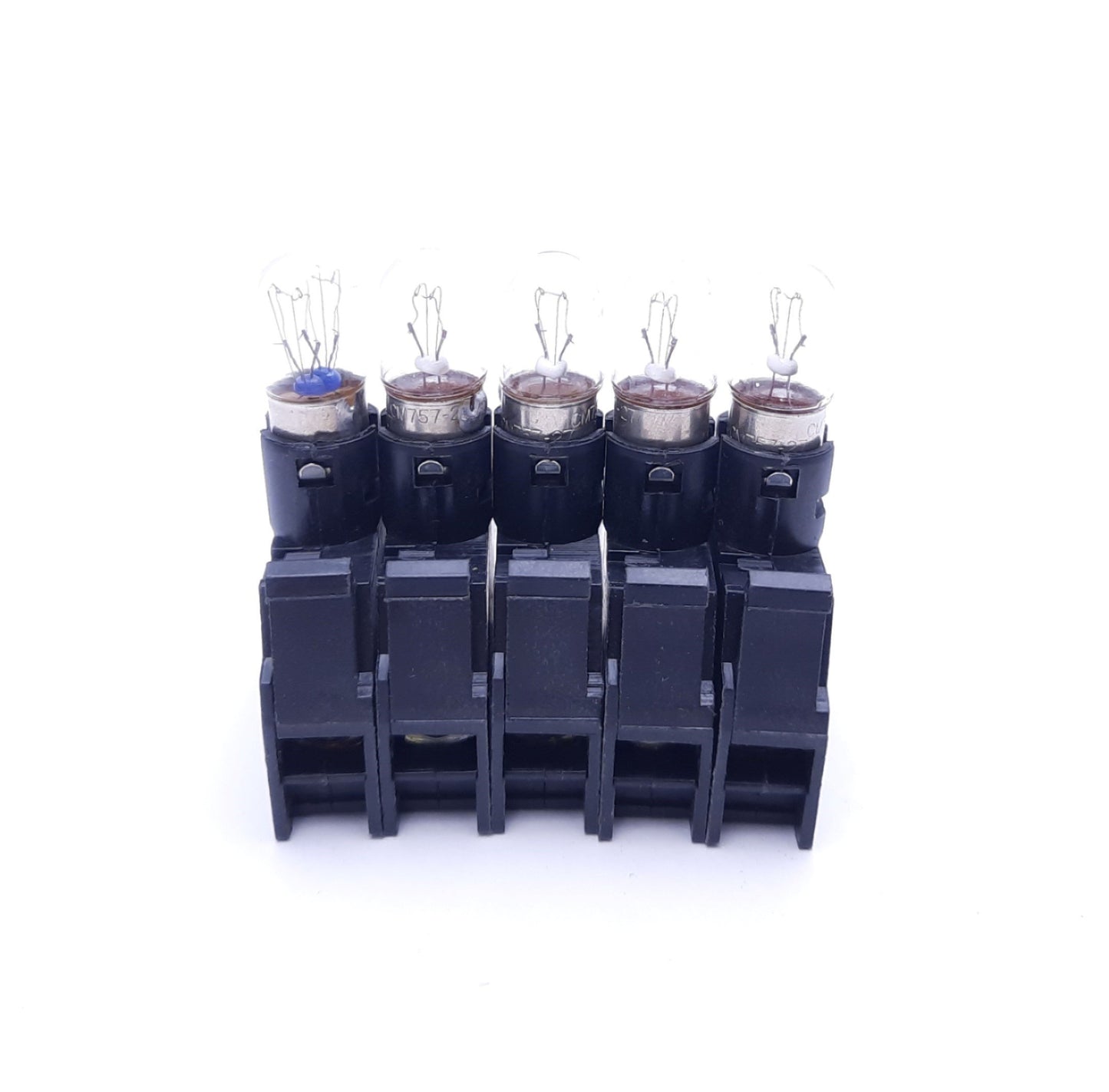 Used Lot of 5 Allen Bradley 800E-3D0 Series A Light Module Contact Blocks With Bulb