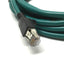 Used Cognex 849011003 Ethernet Cable 8-Wire RJ45 to M12 Green Male to Male, 5m Length