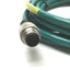Used Cognex 849011003 Ethernet Cable 8-Wire RJ45 to M12 Green Male to Male, 5m Length