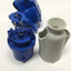 Used GEWISS GW62205 & GW60004 Plug and Socket, 3-Pin 2P+E (Ground), 250VAC 16A, Blue